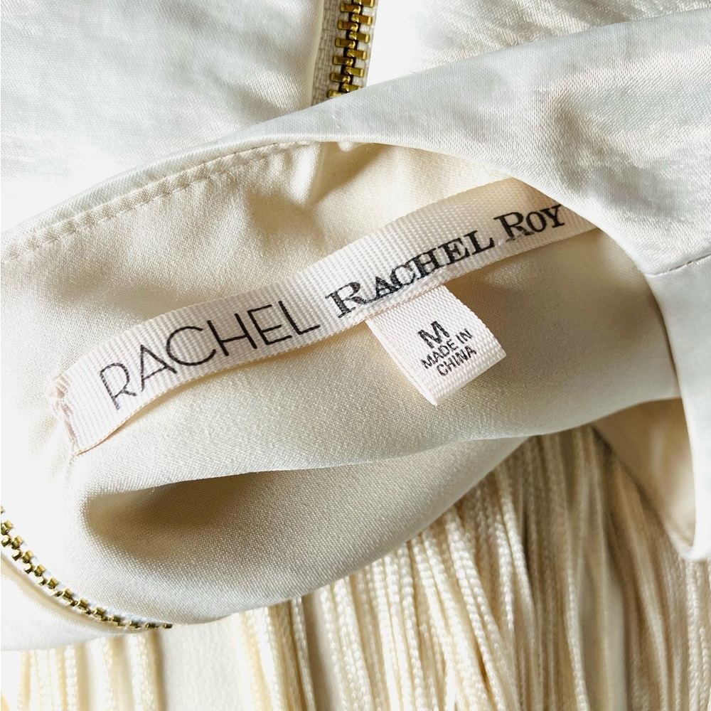 RACHEL Rachel Roy Champagne Fringe Tassel Dress, EUC - Picture 3 of 15